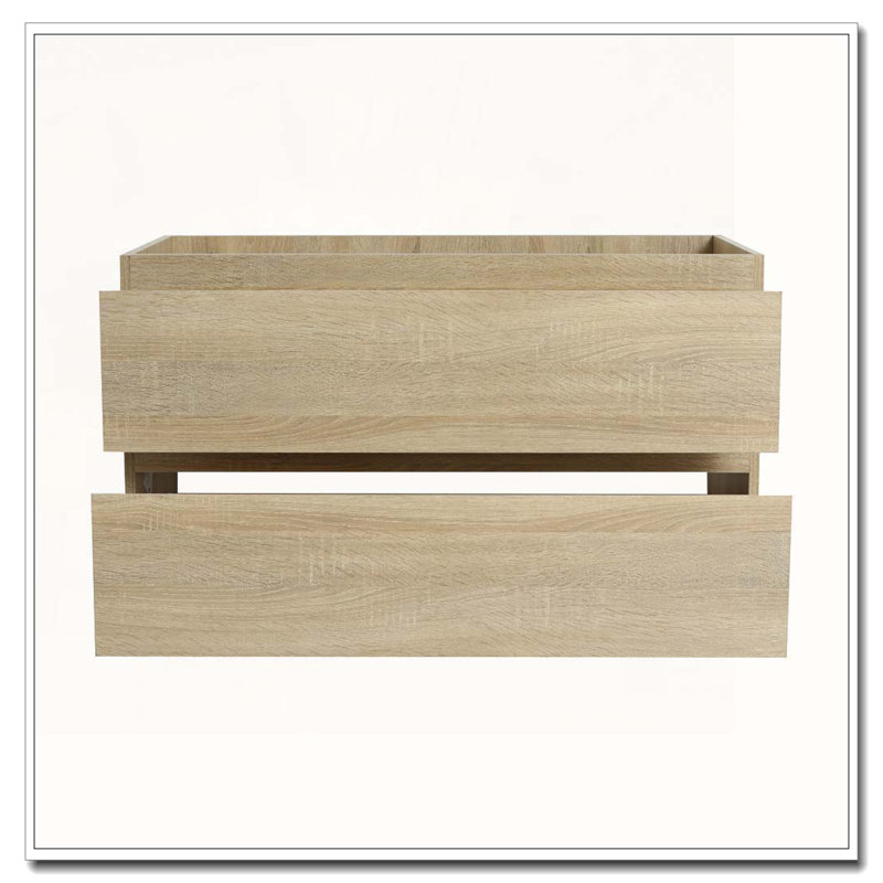 Wall Mounted Bathroom Vanity Main Cabinet Without Sink, Light Oak