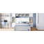 Lit double en bois avec commode intégrée, tablettes et prises de courant, lit pliant double, blanc-1954073763