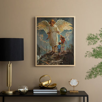 Religious Series CDLV III, reproduction d'art encadrée - bois massif