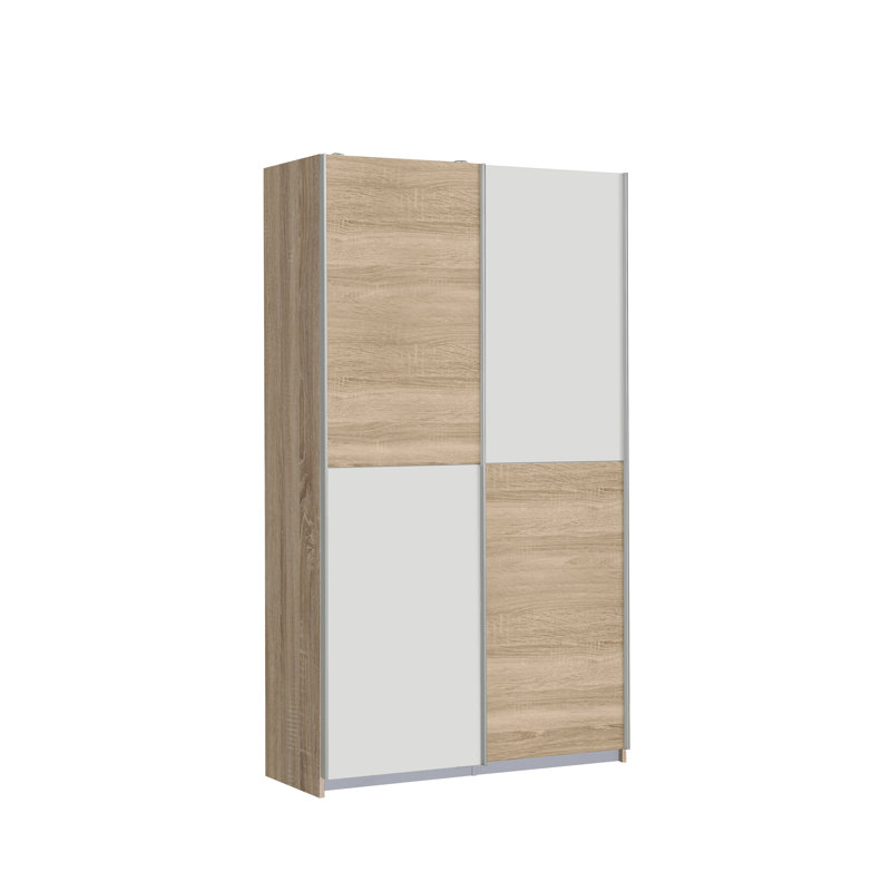 Hornsea 2 Door Wardrobe, Brown/White