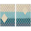 'Blue Mahal Diptych' - 2 Piece Graphic Art Print Set-29544521-33893487