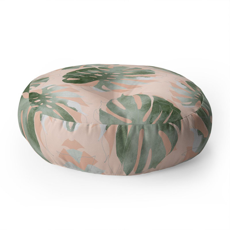 Coussin de sol iveta abolina bohémien monstera