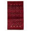 Tapis unique en laine noué à la main 3 pi 1 po x 5 pi 1 po nouvel âge Hartshorn en rouge / noir / blanc