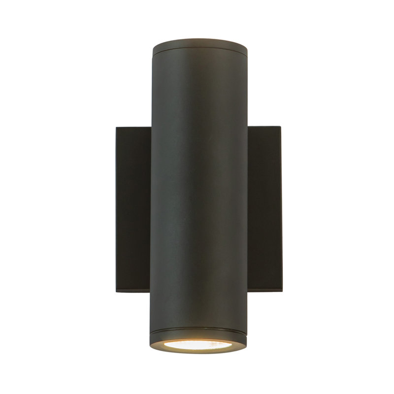 Nordic 2 - Light LED Flush Mounted Sconce, 16 W, Black, 8" H x 4.63" W x 3.38" D