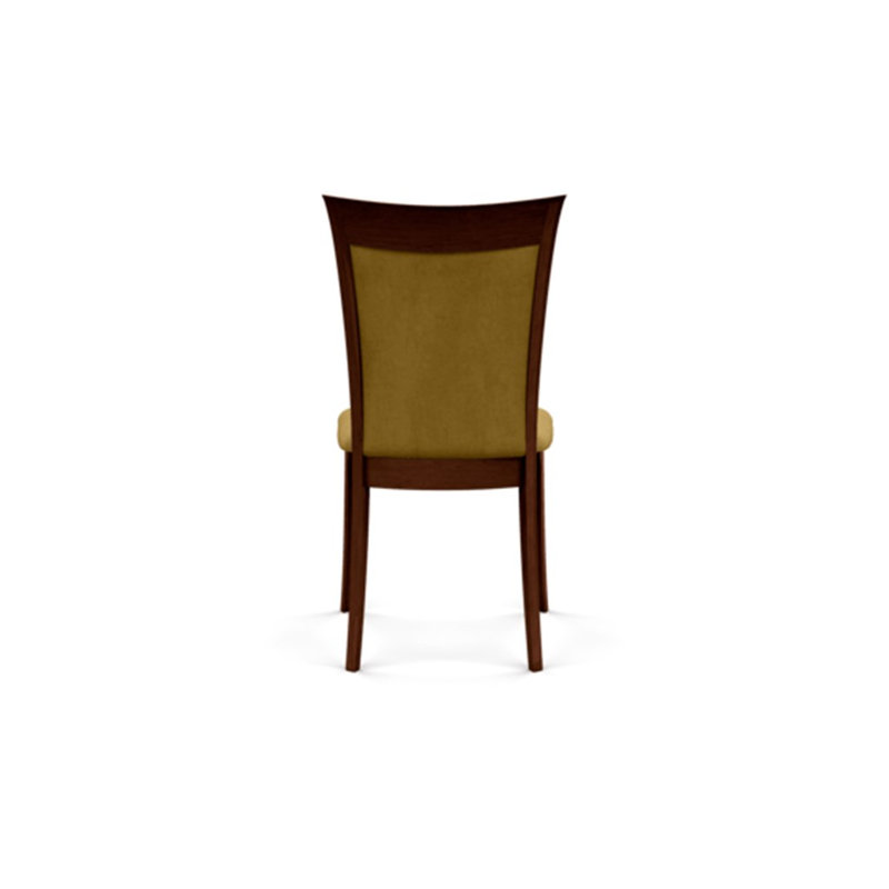 Morgan Leather Dining Chair, Cognac Cherry, Onyx Microsuede