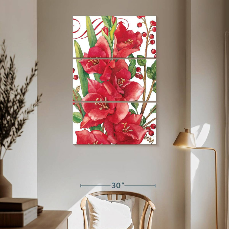 Harnek Flowers And Berries Gladiolas, 65" H x 42" W