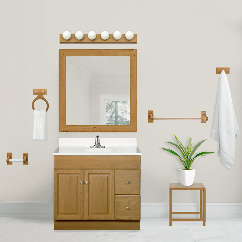 Dalton. Towel Bar in Honey Oak, 5" H x 32" W x 3.75 D