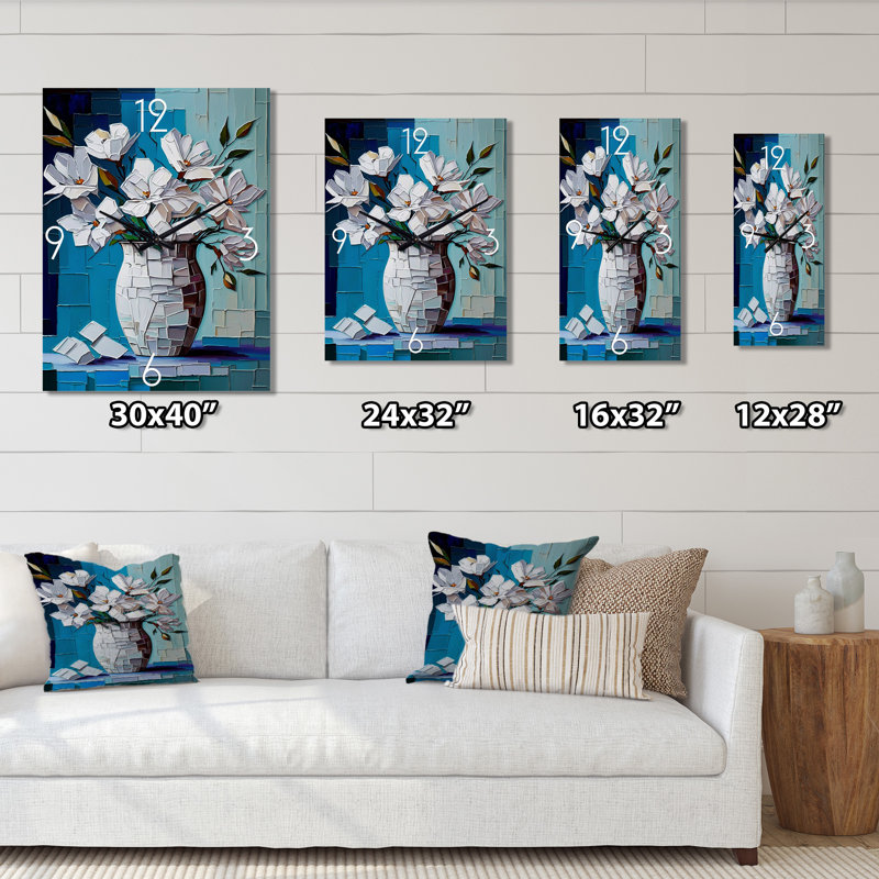 Jelaya - Horloges murales florales, Très petit