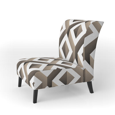 Boxes Illustration - Scandinavian Upholstered Slipper Chair