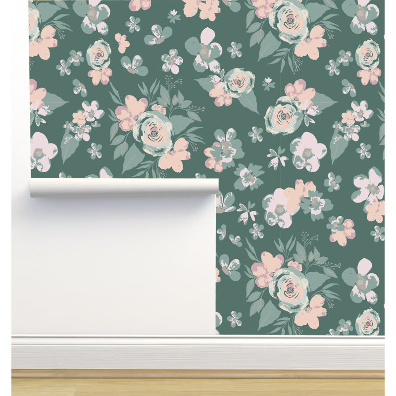 Rouleau de papier peint texturé L 2,16 pi x l 5 po Monor Designs, Vert