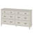 Geli Extra Large 6 Drawer Dresser, Light Grey