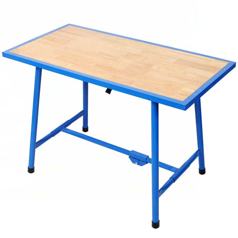 Foldable Work Bench,Workshop Tool Bench,Packing Table Mounting Table Assembly Table,660Lbs Load Capacity,for Workshop, Garage,Blue