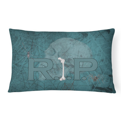 Coussin décoratif d’intérieur/d’extérieur rip avec spider web halloween