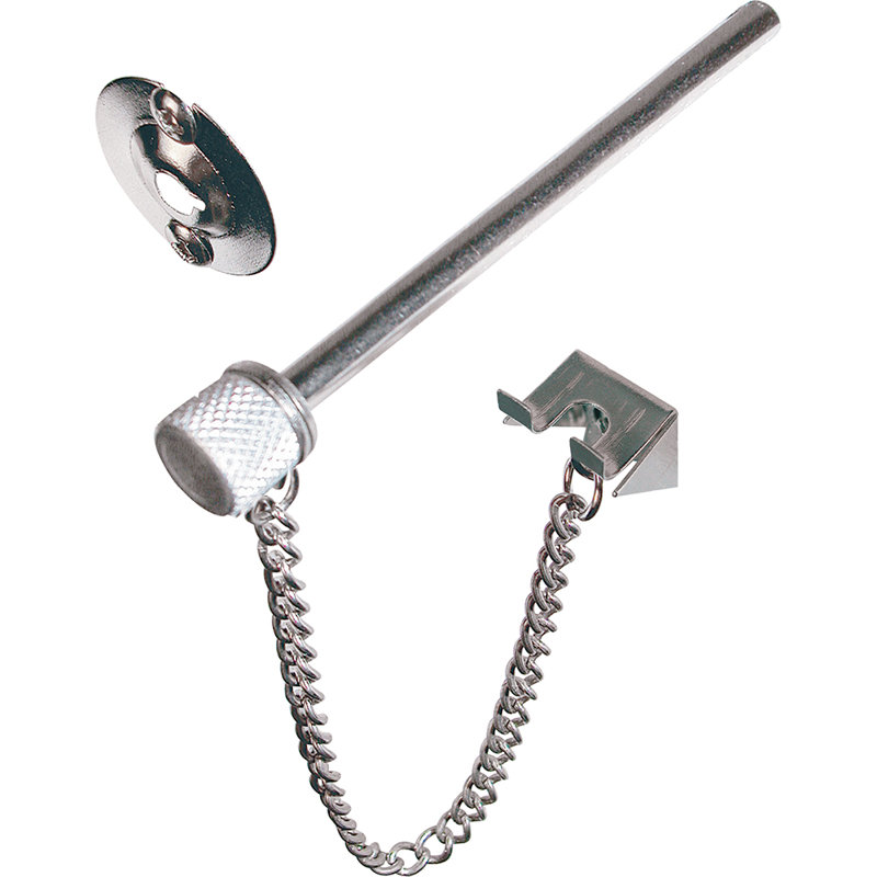 Prime-Line Patio Door Pin Locks, 2-5/8 in., Steel, Chrome Plated Finish, Retaining Pin