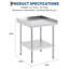 76cm W Stainless Steel Top Workbench