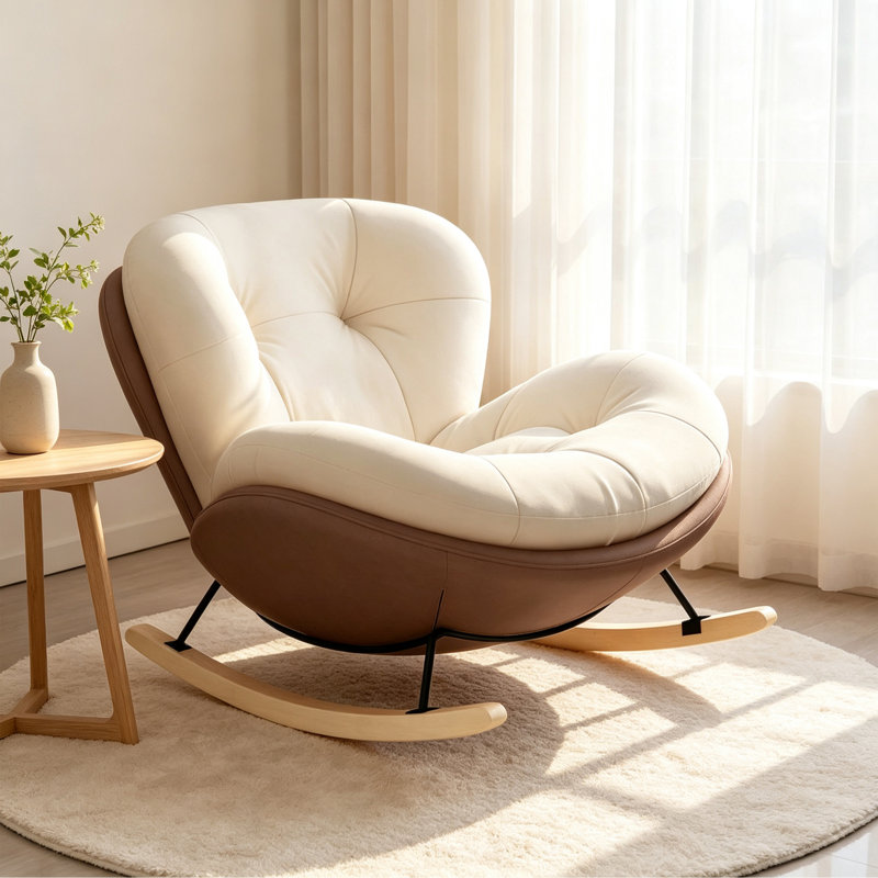 Chaise berçante Modern, Brun