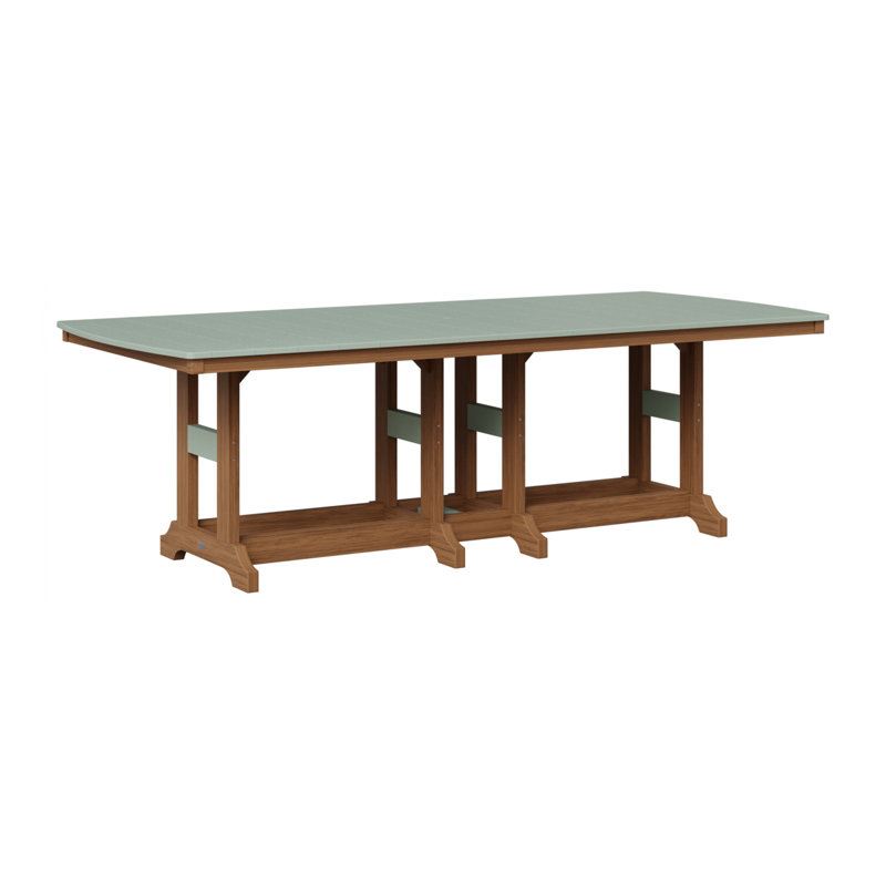 Table de salle à manger rectangulaire 96 po Berlin Gardens Garden Classic, Acajou antique, Écume de mer, écume de mer