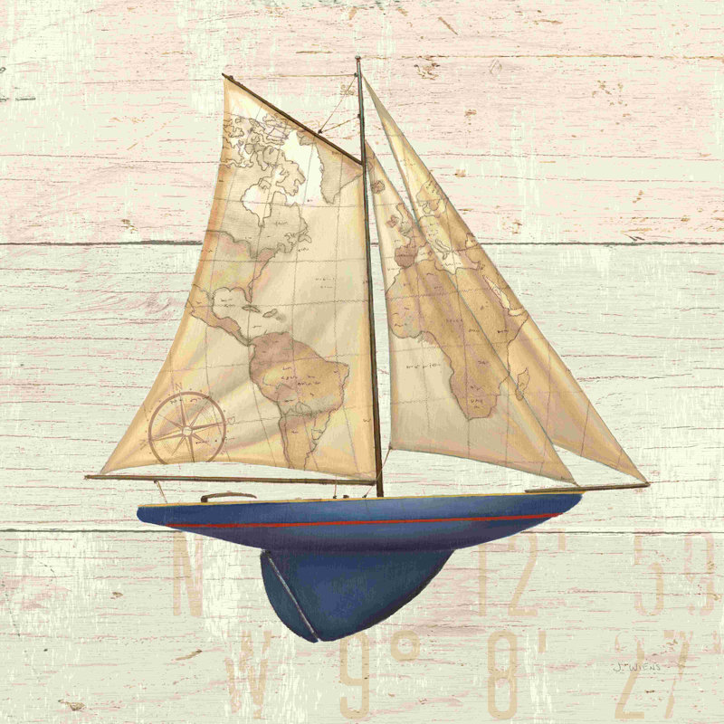 Nautique I, H 36 po x l 36 po x P 1,25 po, Non, Cadre doré à une seule photo