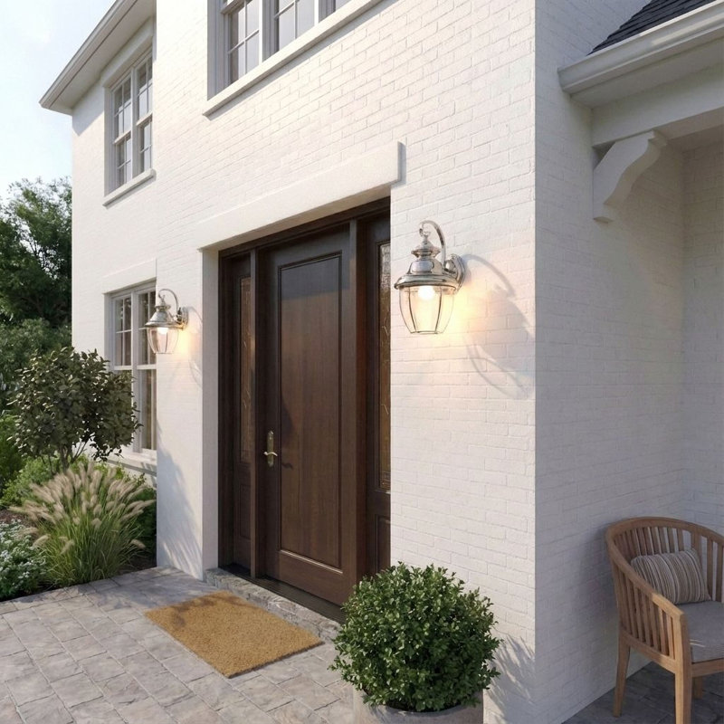 Lanterne murale d'extérieur biseautée Newbury, Étain, l 8 po x H 14 po x P 8 po