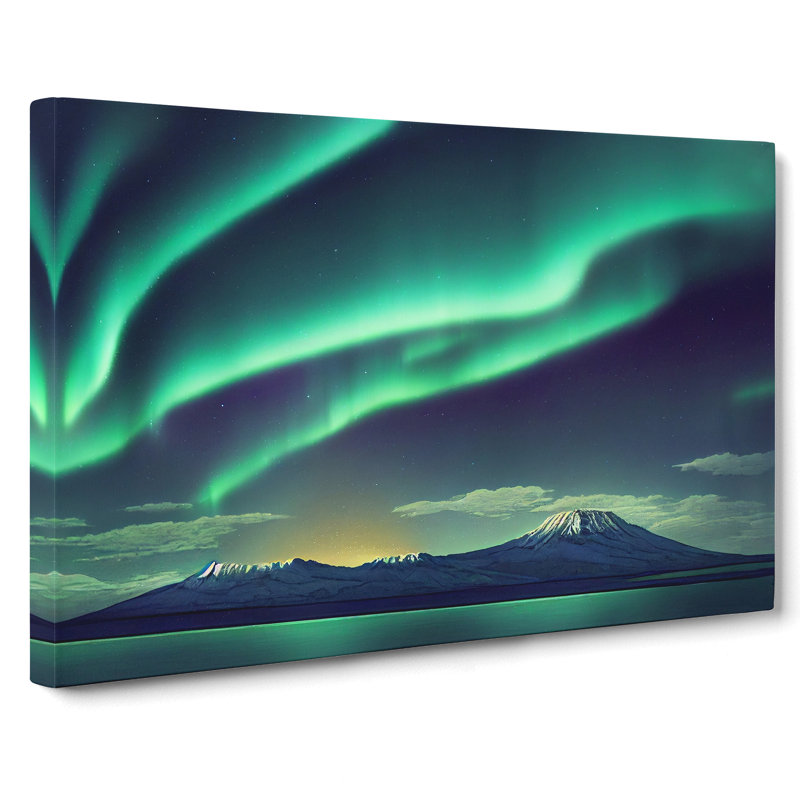 XXX-H1022-WF-3322X Ethereal Aurora Borealis - Wrapped Canvas Painting