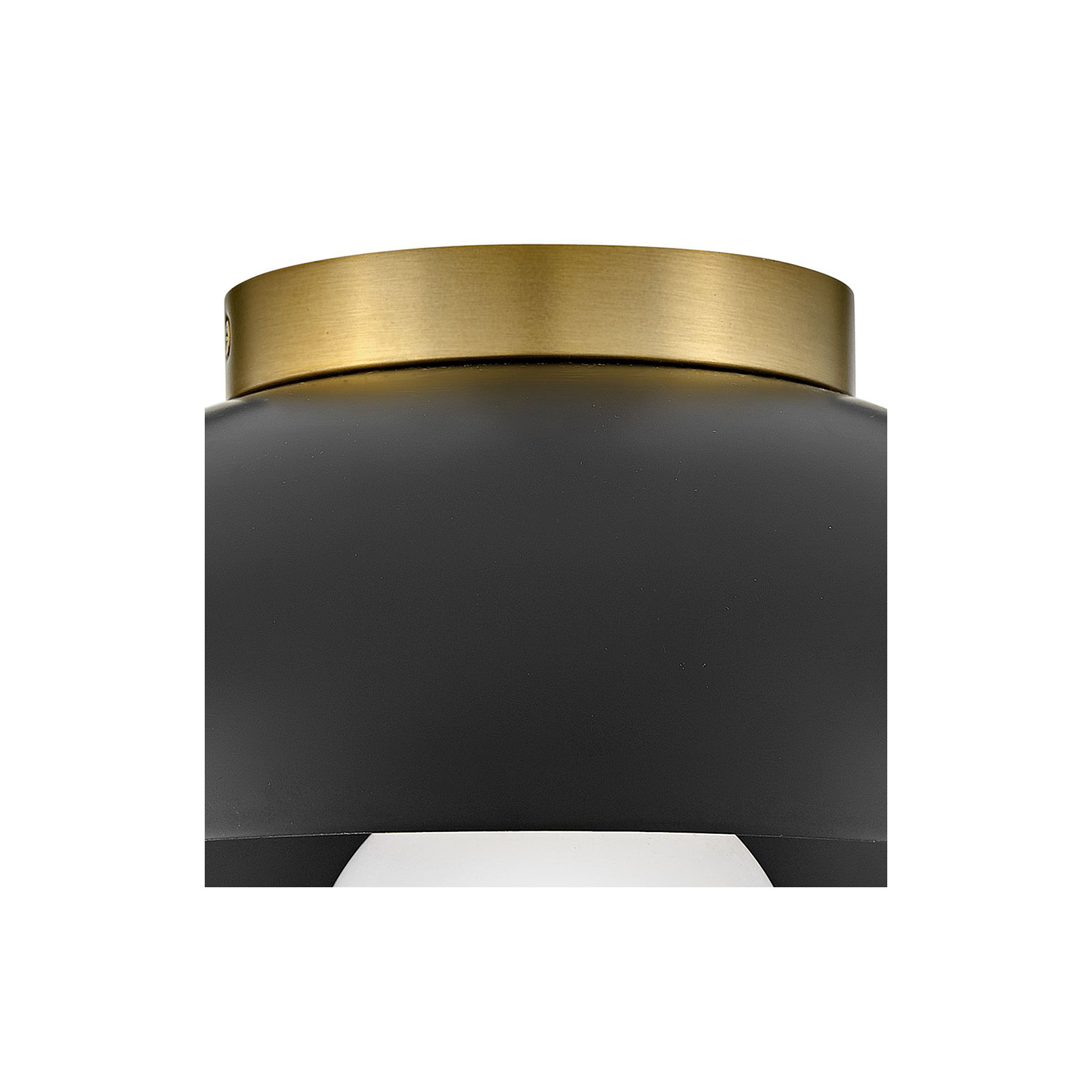 Kebo Single Light Metal Flush Mount, Black