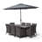 Karcher 8 Seater Dining Set with Cushions and Parasol