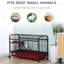 Cage de 41,5 po pour petits lapins, furets - avec mangeoire, roues et rampes, plateforme
