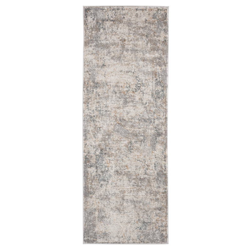 Tapis oriental beige, Tapis de passage : 2 pi 7 po x 7 pi 4 po