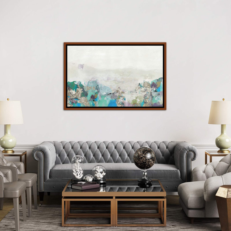 «Silver Day» par PI Studio - reproduction d'art, Toile avec cadre en bois brun, H 26 po x l 40 po x P 1,5 po