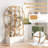 Everly Quinn 71'' Tall Metal Bookcase 6-tier Gold Bookshelf W/ 2 Storage Drawers Home Office