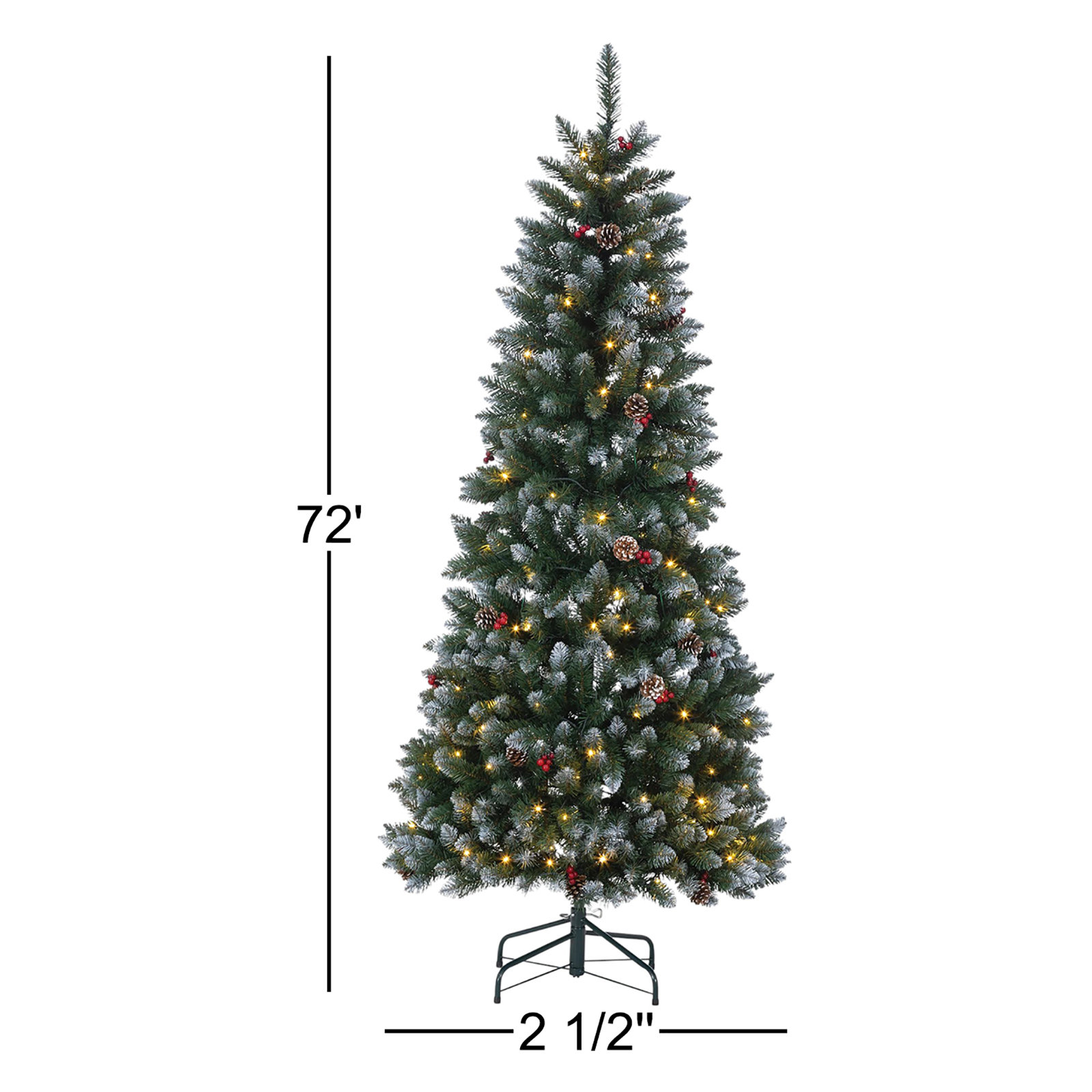 White Frosted 6' Pre-Lit Pine Christmas Tree
