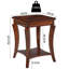 Traditional Wood End Table  And Curved Legs-2072727715