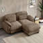 Canapé de coin modulable deux places avec pouf amovible-45289996