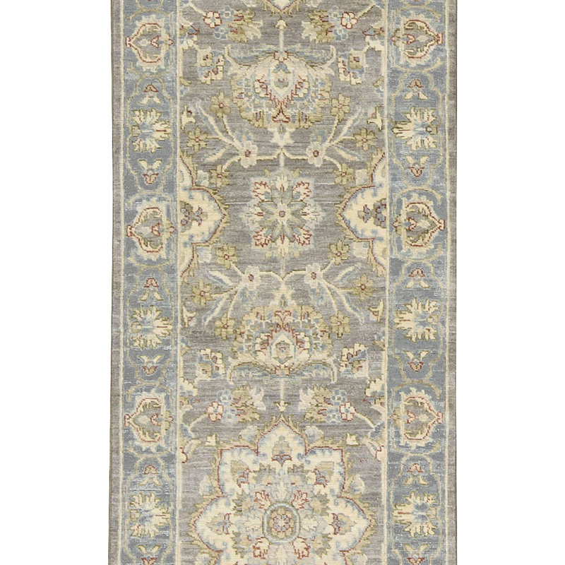 Ziegler Handwoven High-Quality Ivory/Light Blue Runner