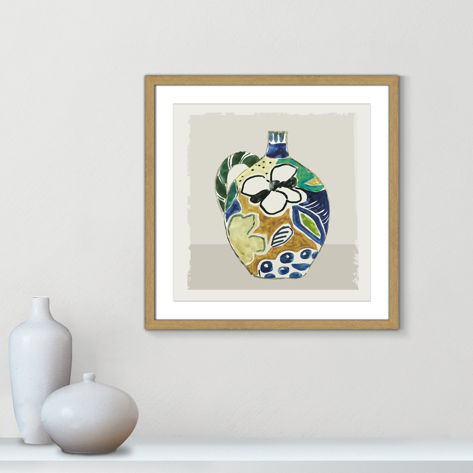 Picasso Vase by Aimee Wilson, 17" H x 17" W x 0.75" D, Natural