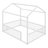 House Shaped  Floor Bed With Safety Fence For Toddlers-326574198-326574184