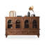 Buffet en bois massif brun et verre