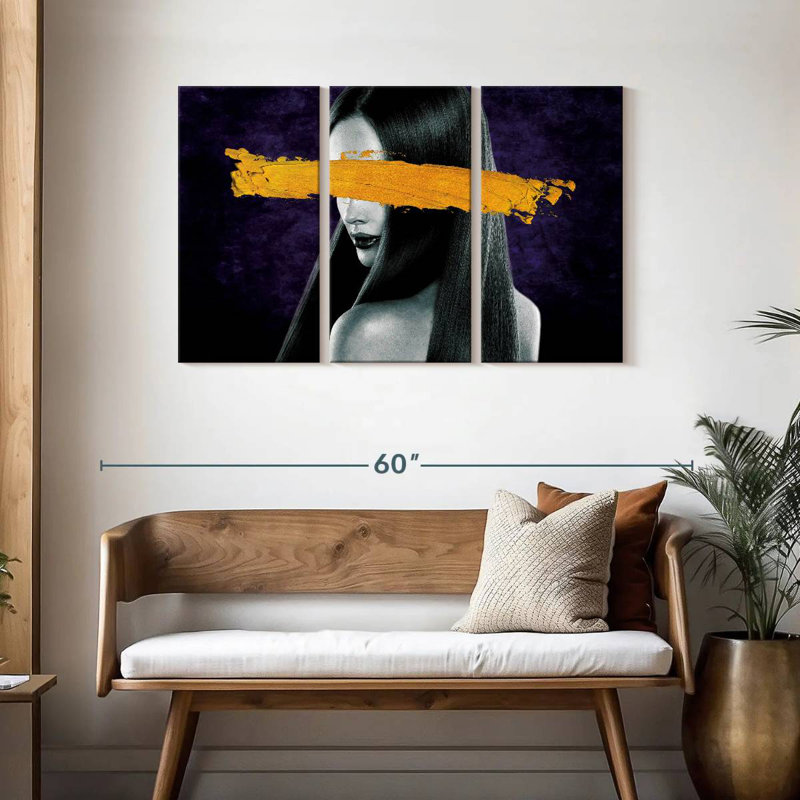 Coup de pinceau jaune Leisha, H 28 po x l 45 po