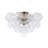 Ornate Glam 2-Light Rippled Glass Bubble Semi-Flush Mount
