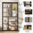 79" Industrial Modern Bookcase, 8-Shelf Staggered Etagere Display Shelf For Living Room, Home Office