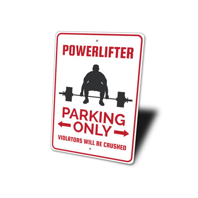 Plaque en aluminium Powerlifter
