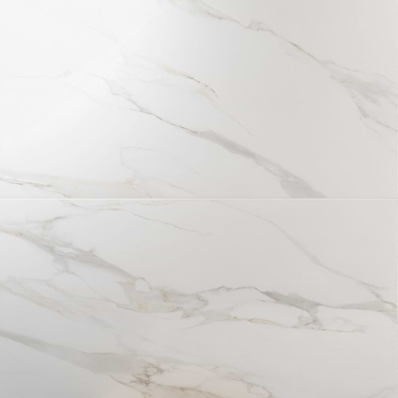 Minera 24x48 Polished Marble Look Porcelain Tile, Aurora Gold