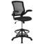 Mid-Back Mesh Ergonomic Drafting Chair with Adjustable Foot Ring and Flip-Up Arms-850388810