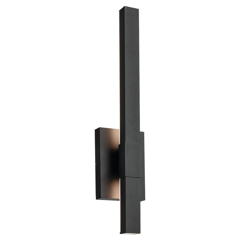 22.25" Black LED Outdoor Wall Light, 22.25" H x 5" W x 3.5" D
