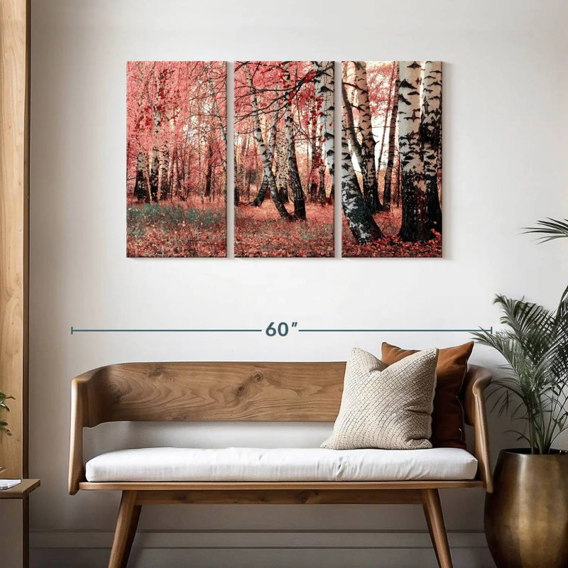 Alvord Pink Birch Forest, 28" H x 45" W