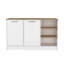 Îlot de cuisine Ginger, trois tablettes ouvertes, deux armoires-340506081