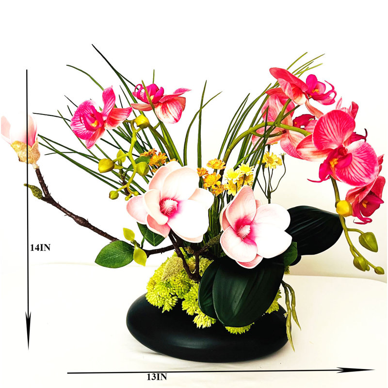 Artificial Flowers Arrangement in a Ceramic Vase