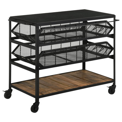 Chariot de cuisine avec tablettes amovibles Calieb