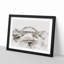 Tyne Bridge Linking Newcastle Watercolour - Picture Frame Graphic Art-56881951-56881950