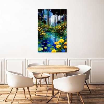 «Flora» par Klimt, art abstrait fleur de forêt